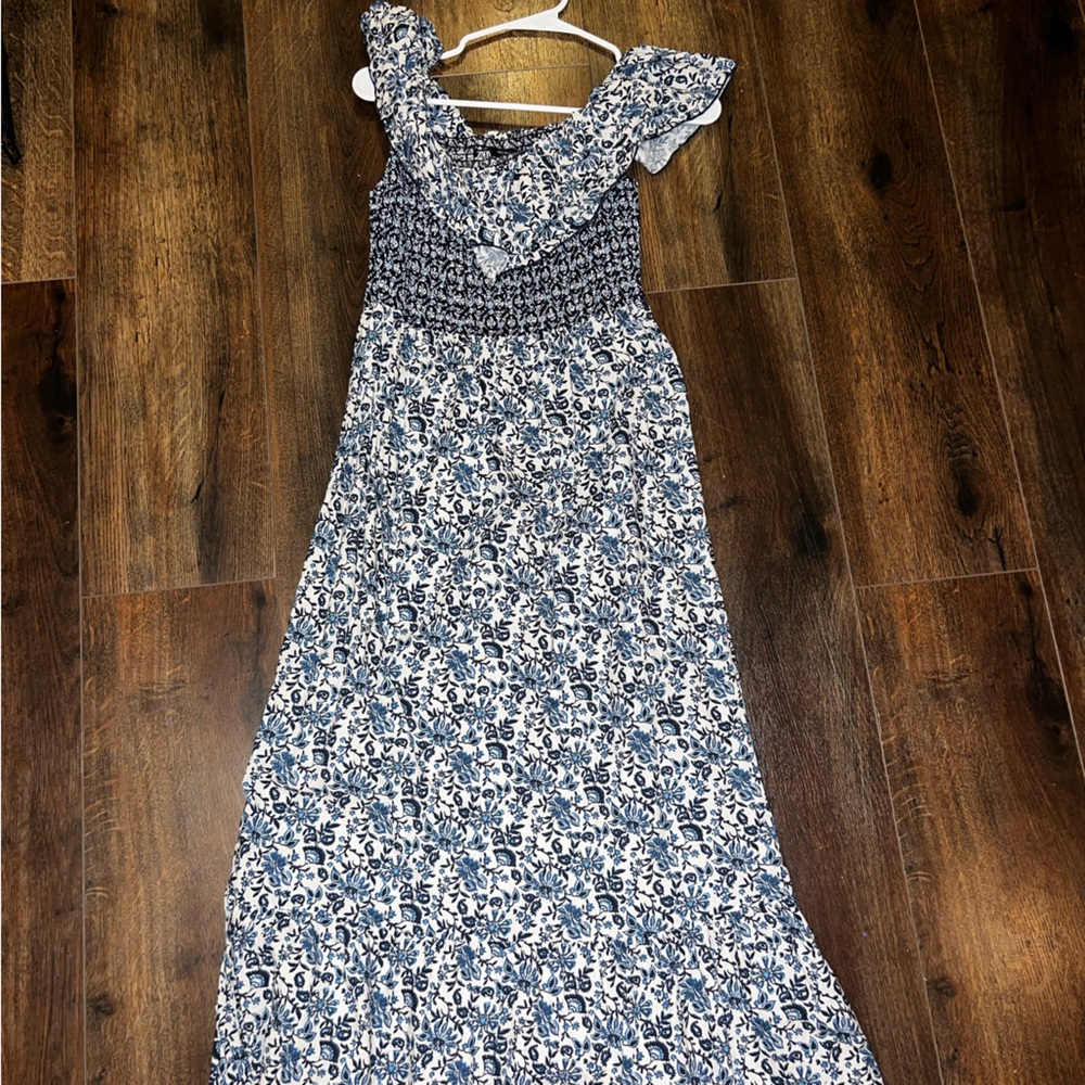 Zara Floral Blue Dress